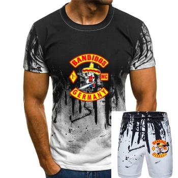 Novo podpiram BANDIDOS MC AVSTRALIJA 2 Strani Črna T-Shirt Kul Tee Kul Priložnostne ponos majica s kratkimi rokavi moški Unisex Novo Modno tshirt(1)