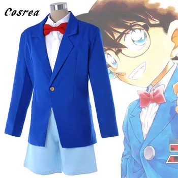 Otroci Odraslih Anime Detective Conan Primeru Zaprta Conan Edogawa Edogawa Konan Cosplay Kostum Enotno Določa Plašč, hlače Za Moški Ženske