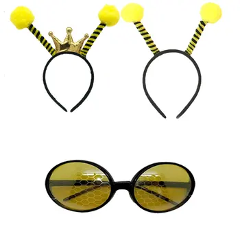 PESENAR Čebel glavo, Čebel, sončna očala set za Čebele Dan maškarada Halloween čebelji kostum dodatki