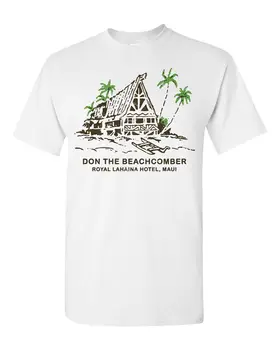 Retro Tiki T Shirt Bar Vrč Restavracija Polinezijski Ne Na Beachcomber Maui Havajih
