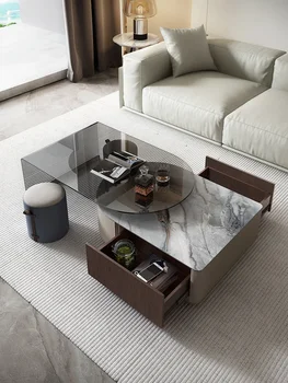 Rock čaj tabelo, razkošje svetlobe dnevna soba, teleskopski oblikovalec kombinacija, minimalistične in napredno občutek italijanski stil