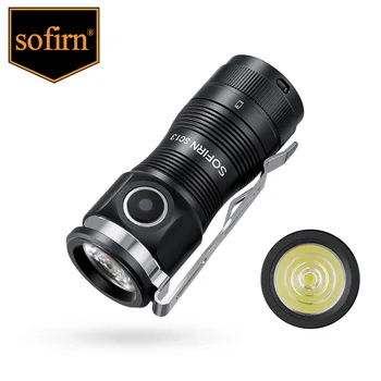 Sofirn Mini SC13 SST40 LED 1300lm Taktično 18350 Polnilna Svetilka 6000K Keychain Zasilne Svetilke Led Luč z Magnetno