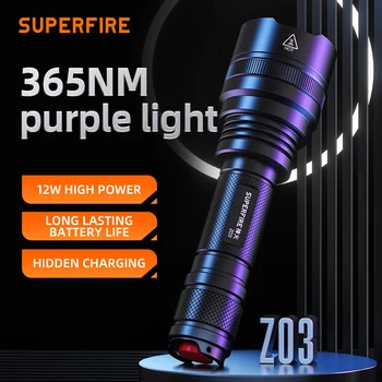 Superfire Z03 365nm UV Svetilko Prenosni EOS Baklo Ultra Vijolična Svetloba Za Kampiranje na Prostem Pet Madeže Urina Detektor Scorpion