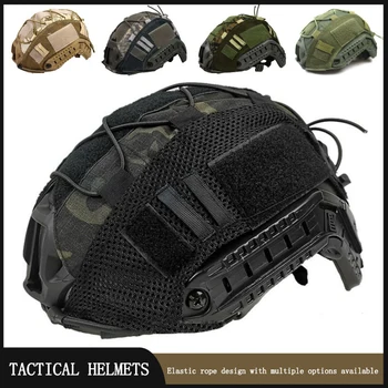 Taktično prikrivanje 500 D najlon čelada pokrov z elastično vrv lov vojaške HITRO prikrivanje čelada kritje zračno puško dodatki