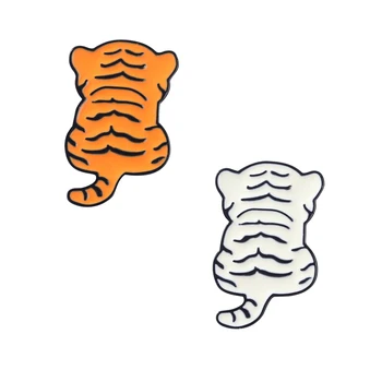 Tiger Broške Rumeno Bele Barve, Priponke z Živalmi, Broške na Oblačila, Nahrbtnik, Dekorativni Pin za Otroke Tiger Simbol 2022