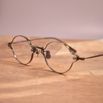 Vintage Krog Čistega Titana Luksuzni Očala Okvir za Ženske Modra Svetloba Računalnik Moških Očala za Kratkovidnost Recept Očala