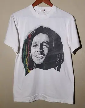 VTG 90 JE Bob Marley Velik Obraz Reggae Glasbe Hipi Rasta T-Shirt Velikost Majhna ZDA
