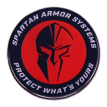 XM-smešno Spartan oklep sistem simbol pin značko nahrbtnik dekoracijo kovinski nakit