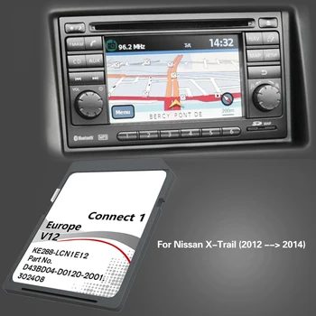 Za Nissan X-Trail 2012 2014 Evropi Grčija Francija Nemčija Monako Sat Nav 16GB Zemljevid SD GPS Pomnilniška Kartica