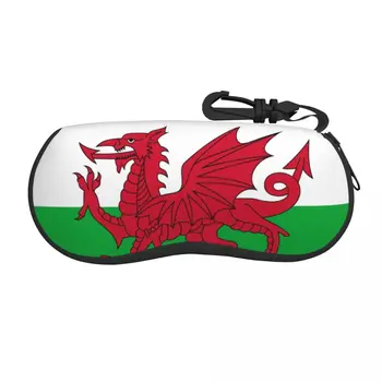 Zastavo Wales Eyeglass Očala Primeru Moški Ženske Mehko Welsh Dragon Sončna Očala, Zaščitno Polje