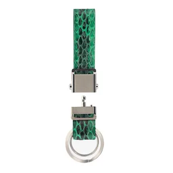Zelena Kača Pravega Usnja keychain Pritisni Gumb Izmenljive KeyRing Posnetek Avto Keychain Ključnih Verige Ključnih Verige za Moški in Ženska